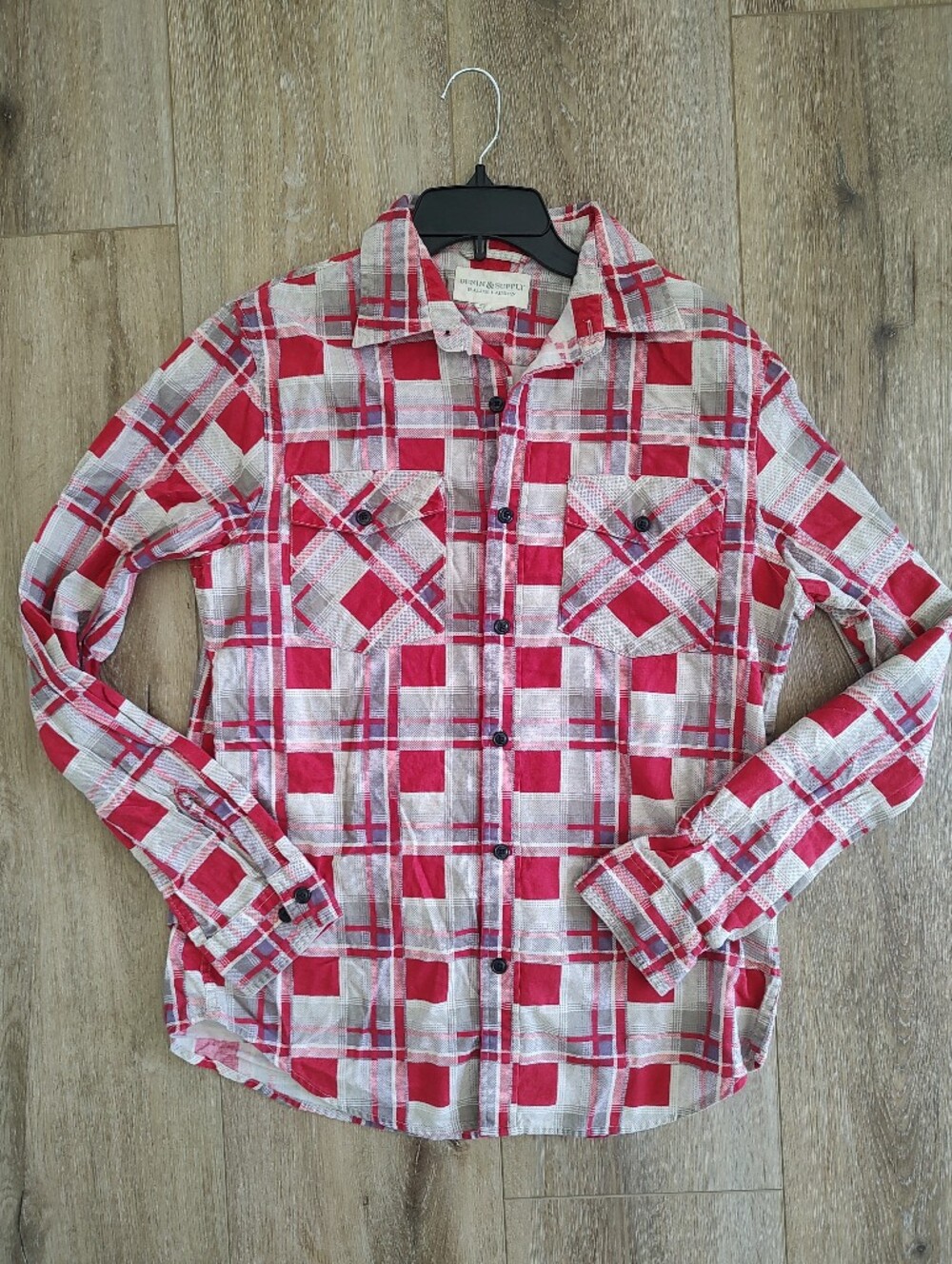 Denim & Supply Ralph Lauren Men's Plaid Flannel Button Down Shirt Preppy M